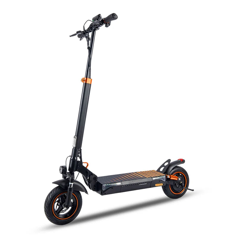 WildStride T4Pro Electric Scooter Adults 900W Peak Motor 48V 15Ah Battery 25-38 Miles Long Range 25MPH Max Speed 10" Off-Road Tires Foldable Dual Suspension LED Headlight Heavy Duty All Terrain E-Scooter for City Commute 25°