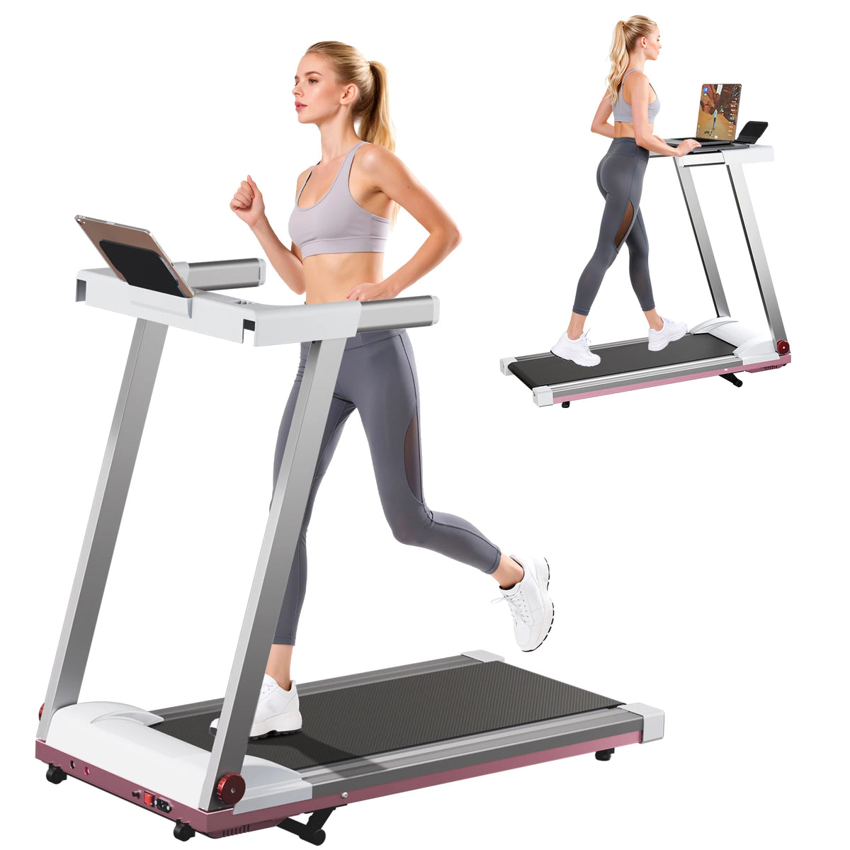 4 In 1 Folding Treadmill With Incline Bluetooth 3HP 300 Pound Capacity