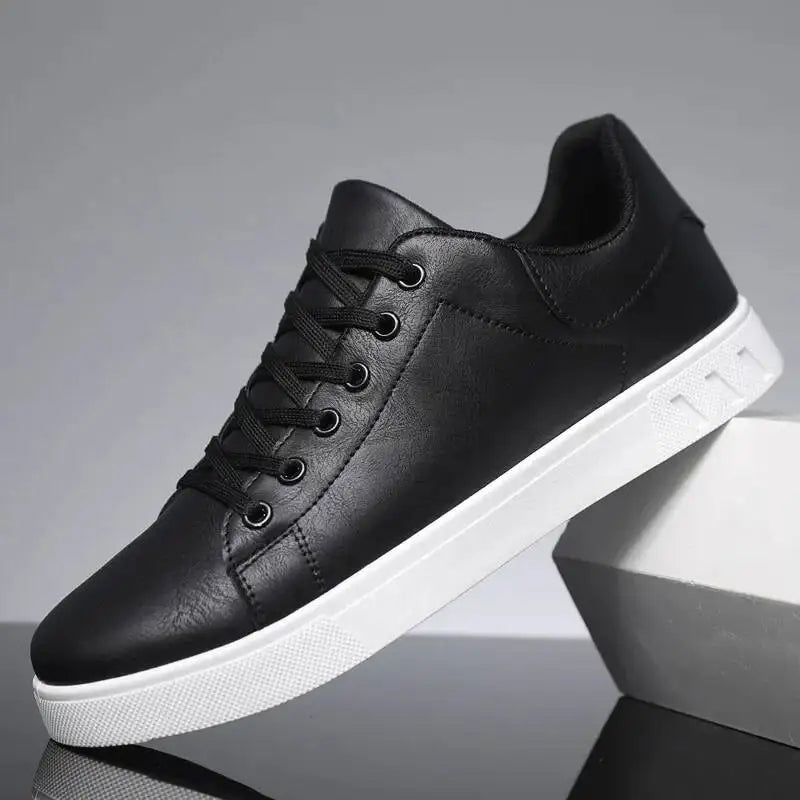 Mens Casual Leather Loafers, Classic Spring Summer Flat Shoes