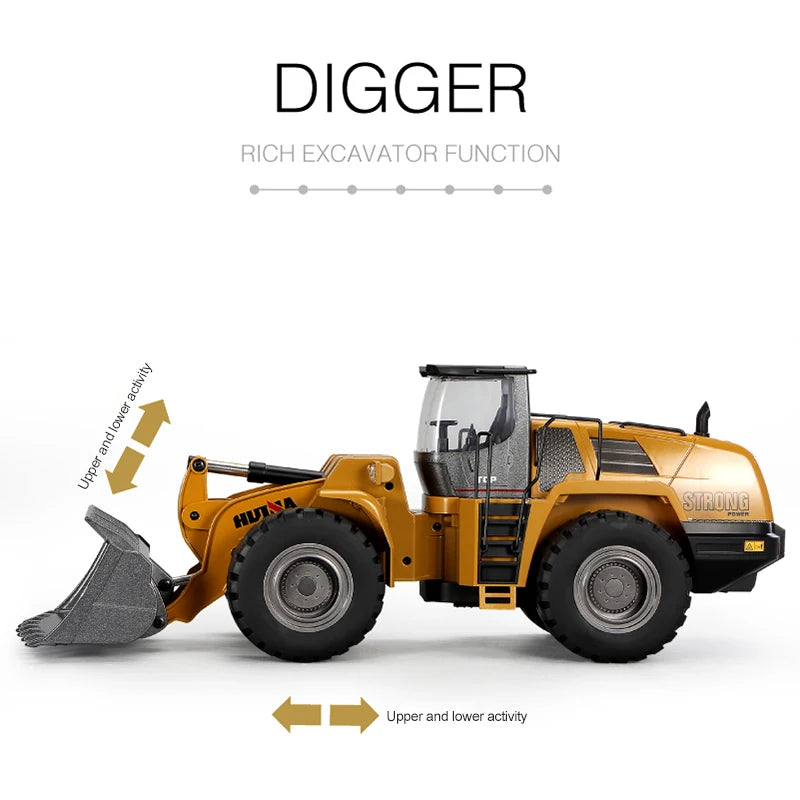 Huina 1583 RC Bulldozer 22 Channel Remote Control Engineering Truck
