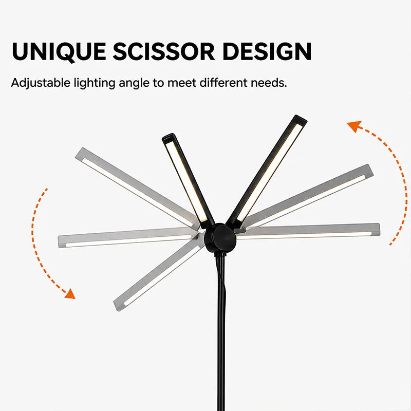 Modern LED Floor Lamp with 3 Color Modes 8 Brightness Levels and USB