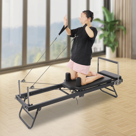 Foldable Pilates Reformer Machine Portable Home Fitness Equipment