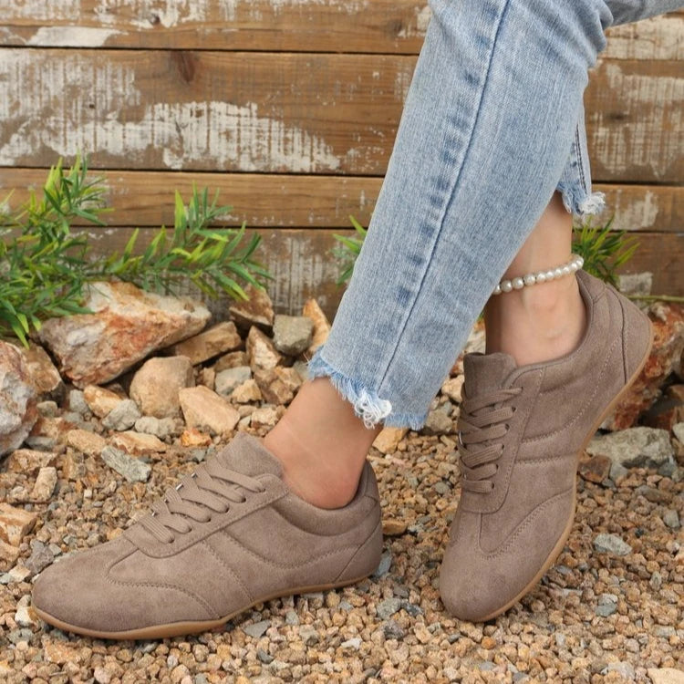 Womens Round Toe Casual Flats Soft Non Slip Walking Shoes