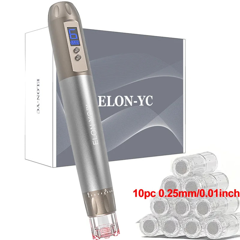Hydra Derma Pen H6 Professional Microneedle Beauty Pen Skin Care Microneedling Pen Length 0.25 mm