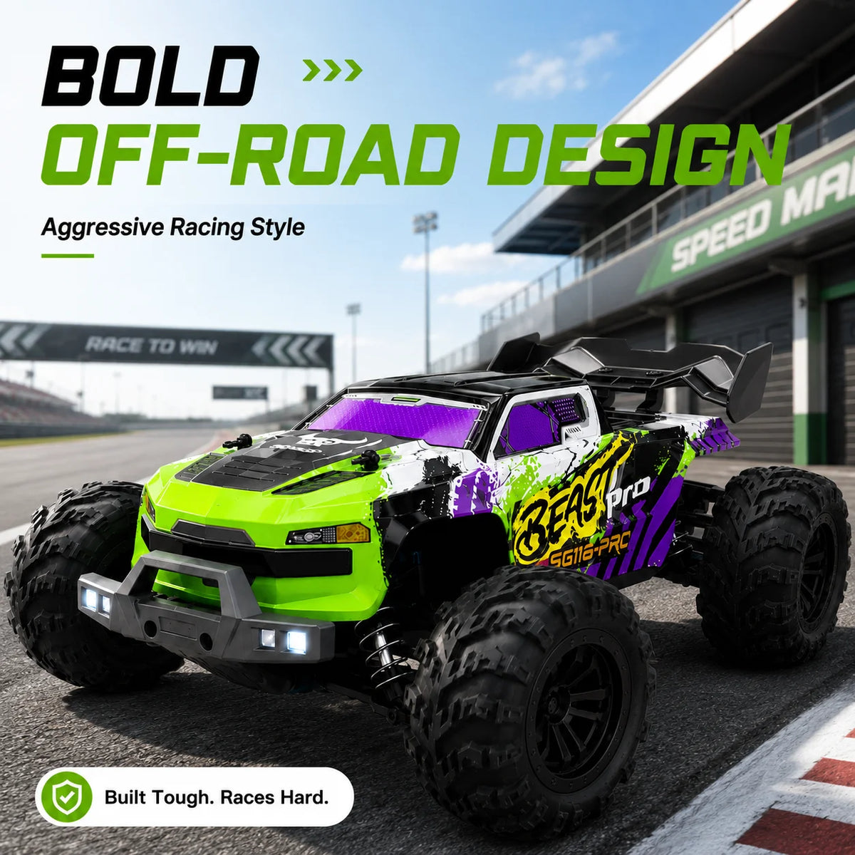 ZNLYRION 1 to 16 Scale RC Buggy 4WD Off Road Racing Truck SG116MAX PRO