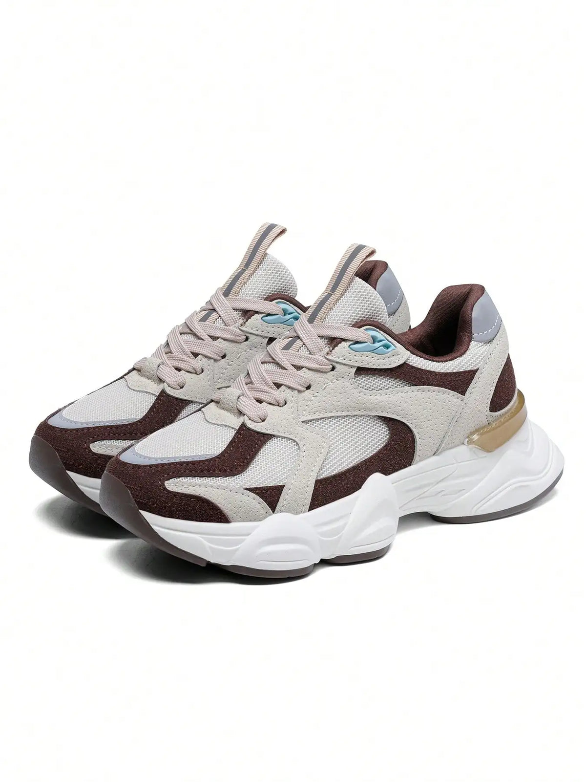 Women's Casual Sports Shoes, Stylish And Versatile Chunky Sneakers,Outdoor Travel Hiking Sports Shoes, Brown Urban Road Running Shoes