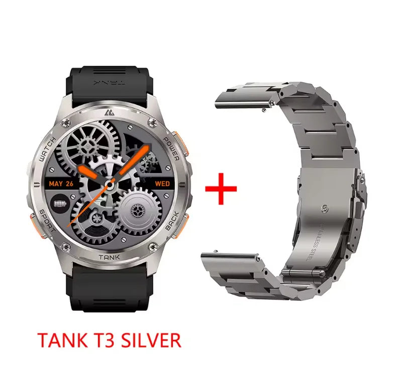 KOSPET TANK T3 Smartwatch for Men with AMOLED Calling and Fitness Tracking