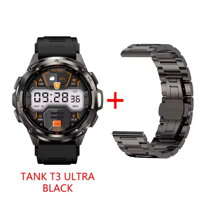 KOSPET TANK T3 Ultra GPS AMOLED Rugged Smartwatch for Men