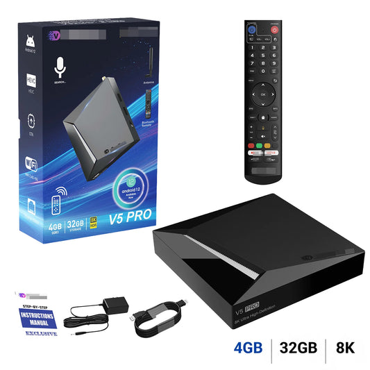 VseeBox V5 Pro 2025 Android 12 8K Streaming TV Box 4GB RAM 32GB Storage
