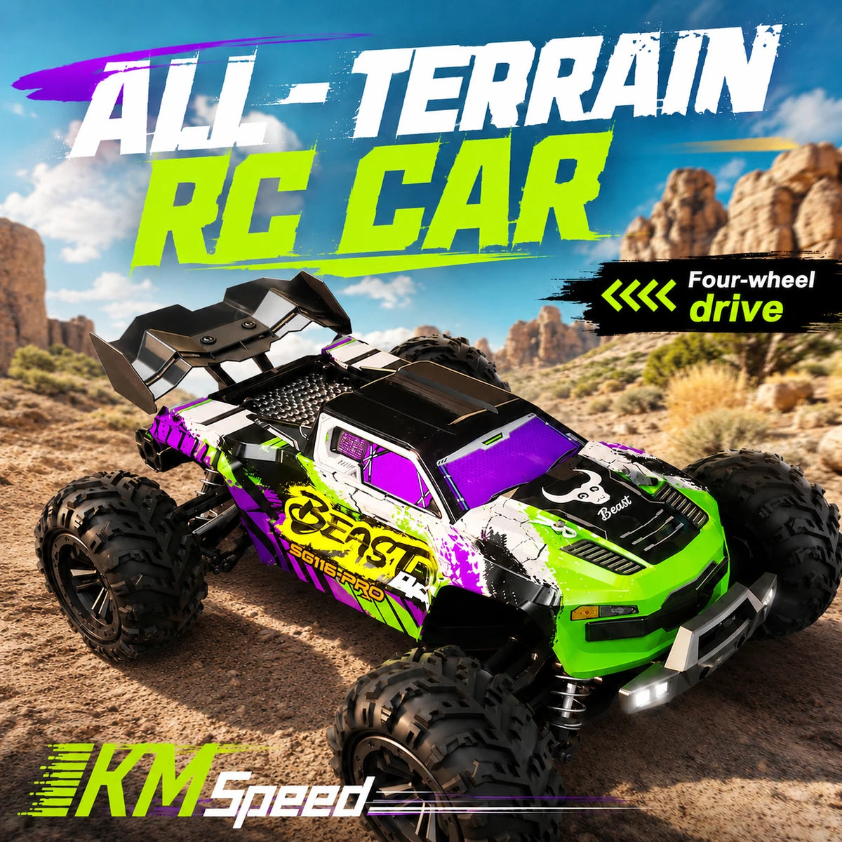 ZNLYRION 1 to 16 Scale RC Buggy 4WD Off Road Racing Truck SG116MAX PRO