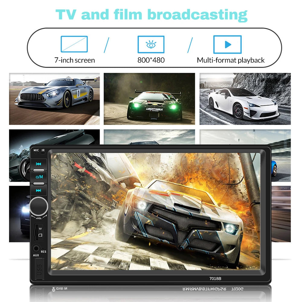 7 Inch 2 Din Car Stereo MP5 Player With Bluetooth USB Mirror Link