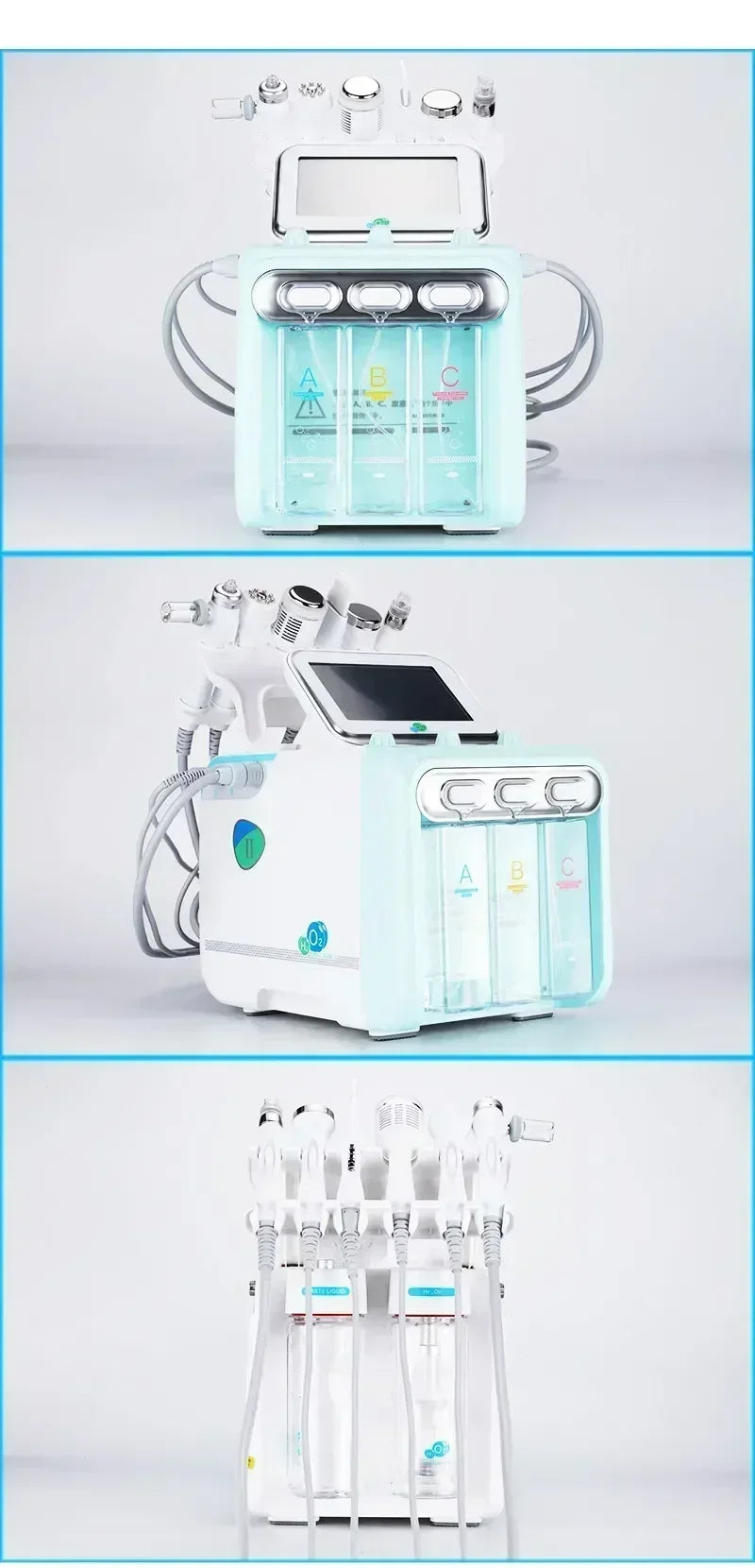 7 in 1 Professional Hydra Facial Machine Hydrogen Oxygen Skin Management Machine Ultrasonic Skin Scrubber Oxygen Injection Beauty Instrument With LED Mask