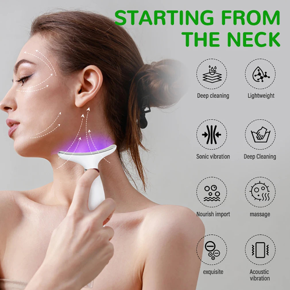 LED V Face Lift Massage with 7 Colors Pormote Skin Tightening Rejuvenation 3 Model Adjust Beauty Repair Skin Household Use