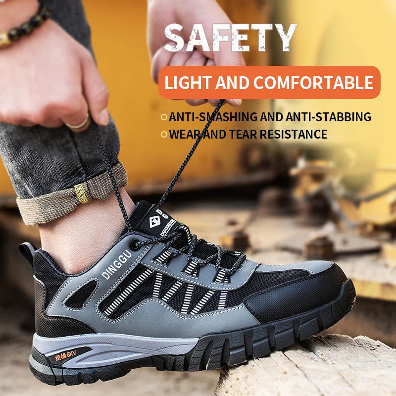 Steel Toe Work Boots for Men and Women with Puncture Resistant Sole