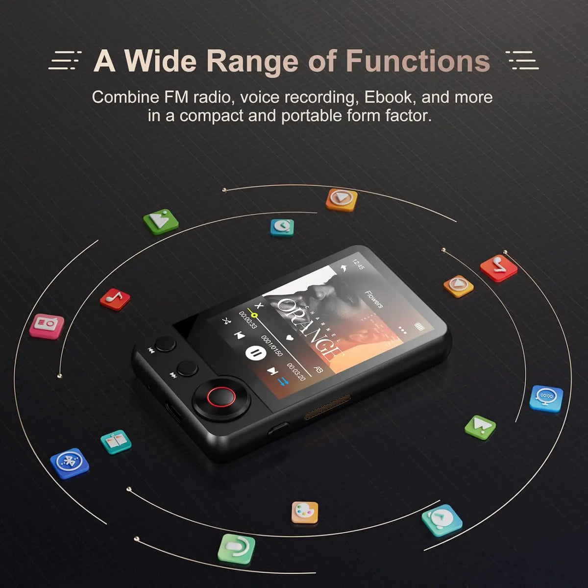 MECHEN Bluetooth 5.3 MP3 Player with HD Speakers and FM Radio