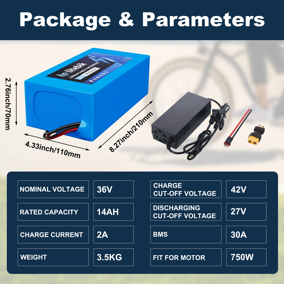 24V 36V 48V Battery, 10Ah/ 14AH/ 16AH/ 20AH Ebike Battery for 200-1200W Electric Bike Bicycle, Scooter and Other Motor