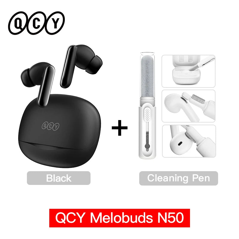 QCY Melobuds N50 ANC Wireless Earphone 4 Modes Active Noise Cancellation Headset AI Clear Call Earbuds Bluetooth 5.4 Headphone