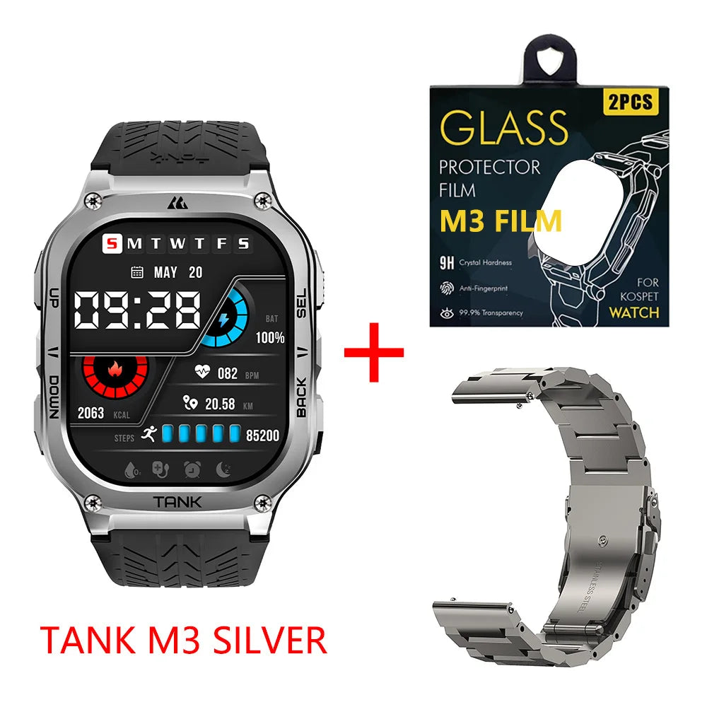KOSPET Tank M3 AMOLED Smartwatch With Fitness Tracking And Bluetooth AOD