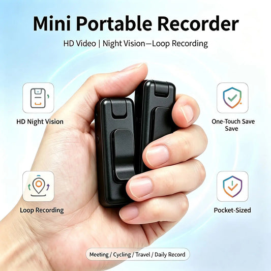 Mini Body Camera 1080P HD Recorder With Rotatable Lens And Night Vision