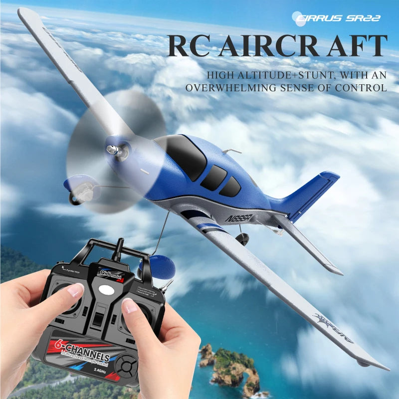 4CH RC Plane QIDI580 Brushless Stunt Glider 2.4G Remote Control Aircraft EPP Foam Fixed Wing Airplane Model Toys