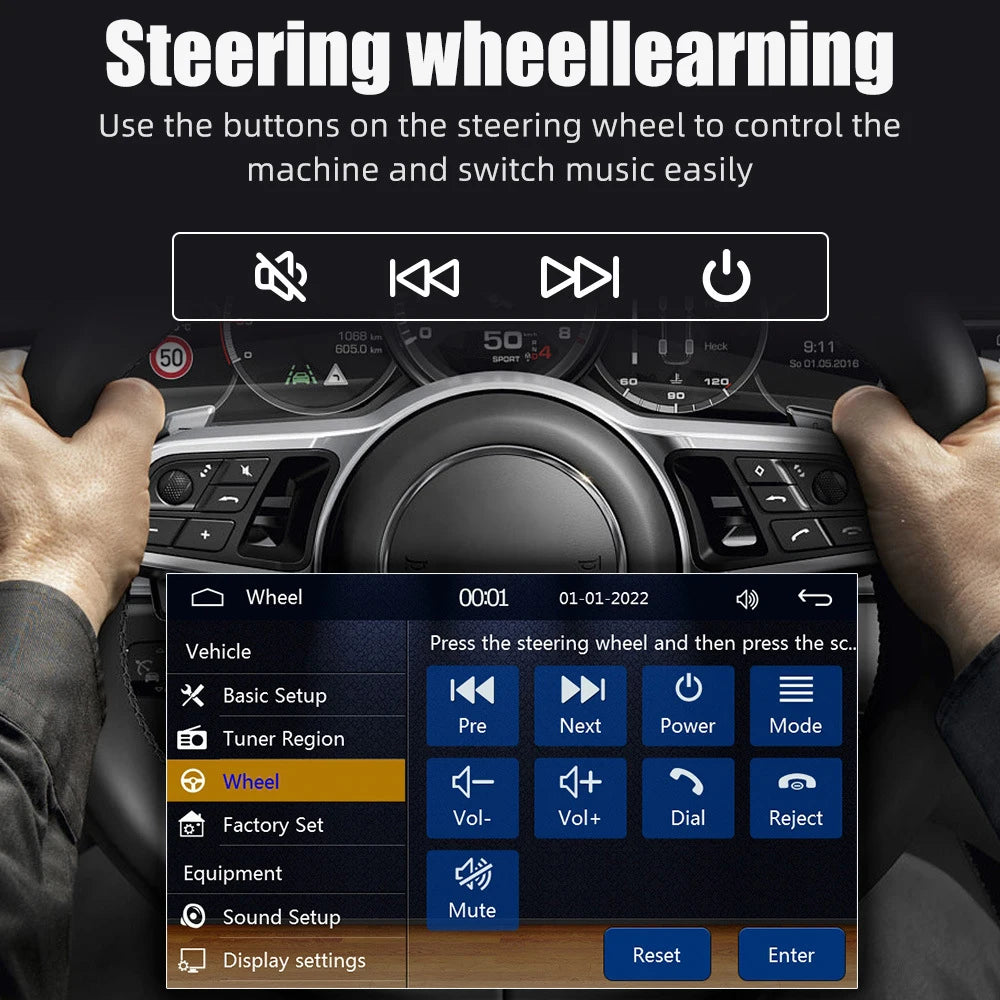 7 Inch 2 Din Car Stereo MP5 Player With Bluetooth USB Mirror Link