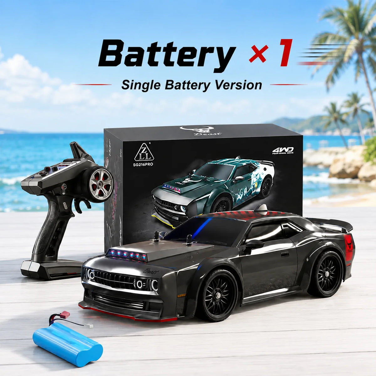 ZNLYRION SG216MAX 4WD Brushless RC Drift Car With LED Lights 2.4G