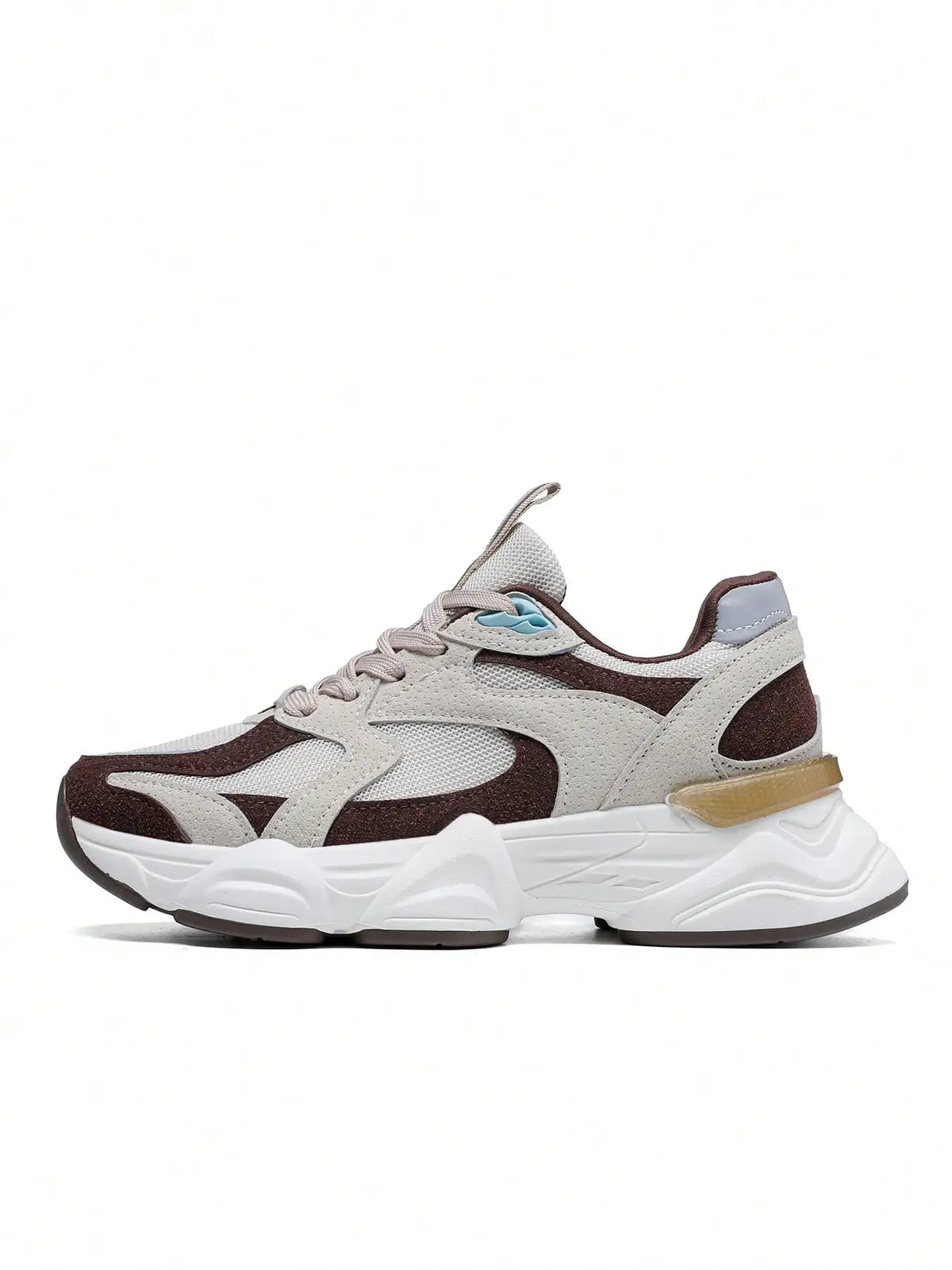 Women's Casual Sports Shoes, Stylish And Versatile Chunky Sneakers,Outdoor Travel Hiking Sports Shoes, Brown Urban Road Running Shoes
