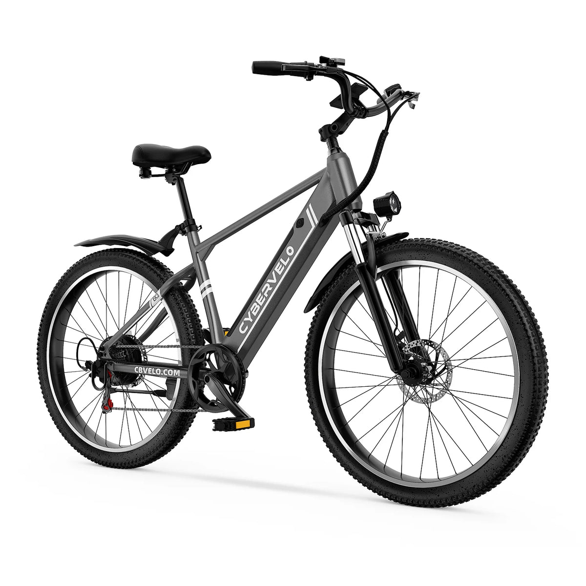 Cybervelo 26" Adult Electric Bicycle 1000W Peak Motor 48V Waterproof Battery 7-Speed Shift for Commute Beach Snow Women's And Men's EK3